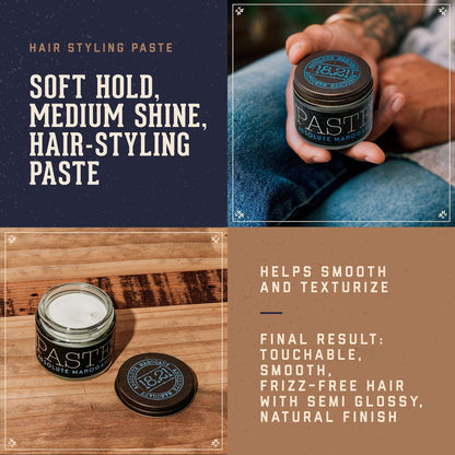 18.21 Man Made Hair Styling Product, 2oz. Absolute Mahogany Scent in Paste with Natural Shine Finish
