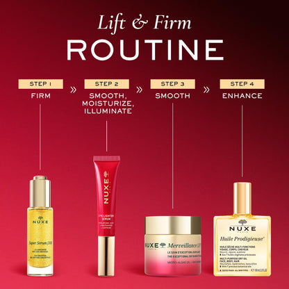 NUXE Merveillance Lift Eye Lighter Serum with Hyaluronic Acid, Niacinamide, and Caffeine. Brightens, Smooths and Hydrates Eye Contour. Reduces All Types of Dark Circles, 0.4 Fl Oz