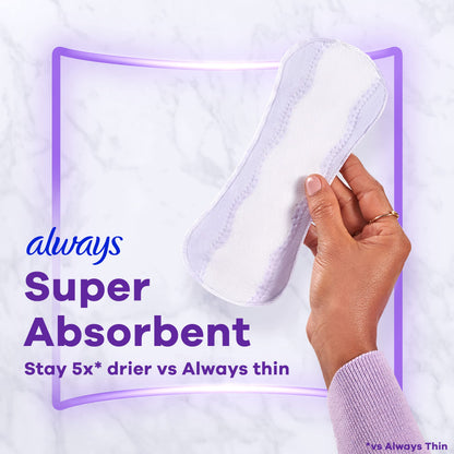 Always Panty Liners for Women Anti-Bunch Xtra Protection Daily Liners, Long, Unscented, 136 Count