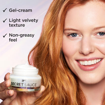IT Cosmetics Secret Sauce Anti-Aging Face Moisturizer - Hydrating & Plumping Moisturizer Face Cream For Fine Lines, Wrinkles & Dark Spots - Vegan - Day or Night Facial Moisturizer - 2 fl. oz