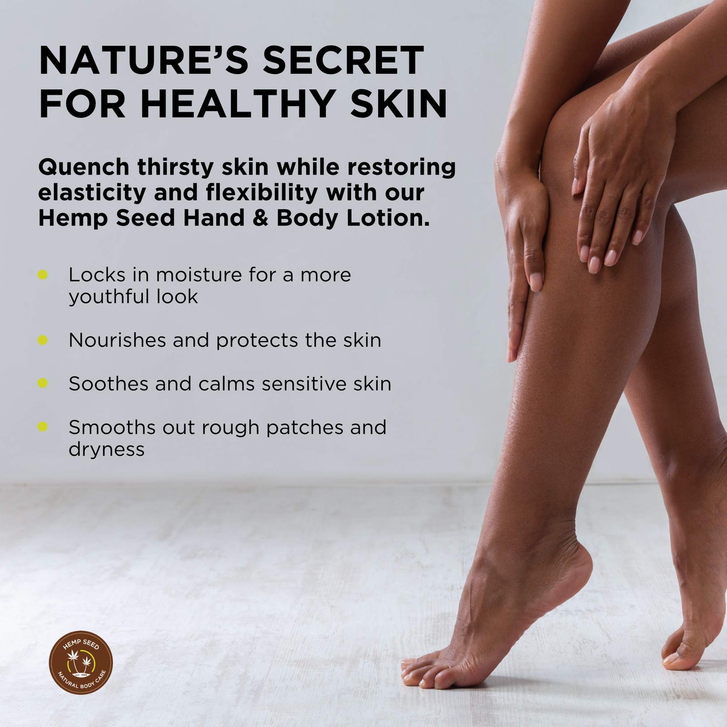 Hemp Seed Hand & Body Lotion, Nag Champa Scent - 7 Fl Oz - Soothe Dry Skin - Argan Oil, Hemp Seed Oil - Light, Non-Greasy Formula - Vegan & Cruelty Free