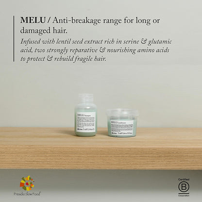 Davines MELU Shampoo, Anti-Breakage Cleansing For Long Or Damaged Hair