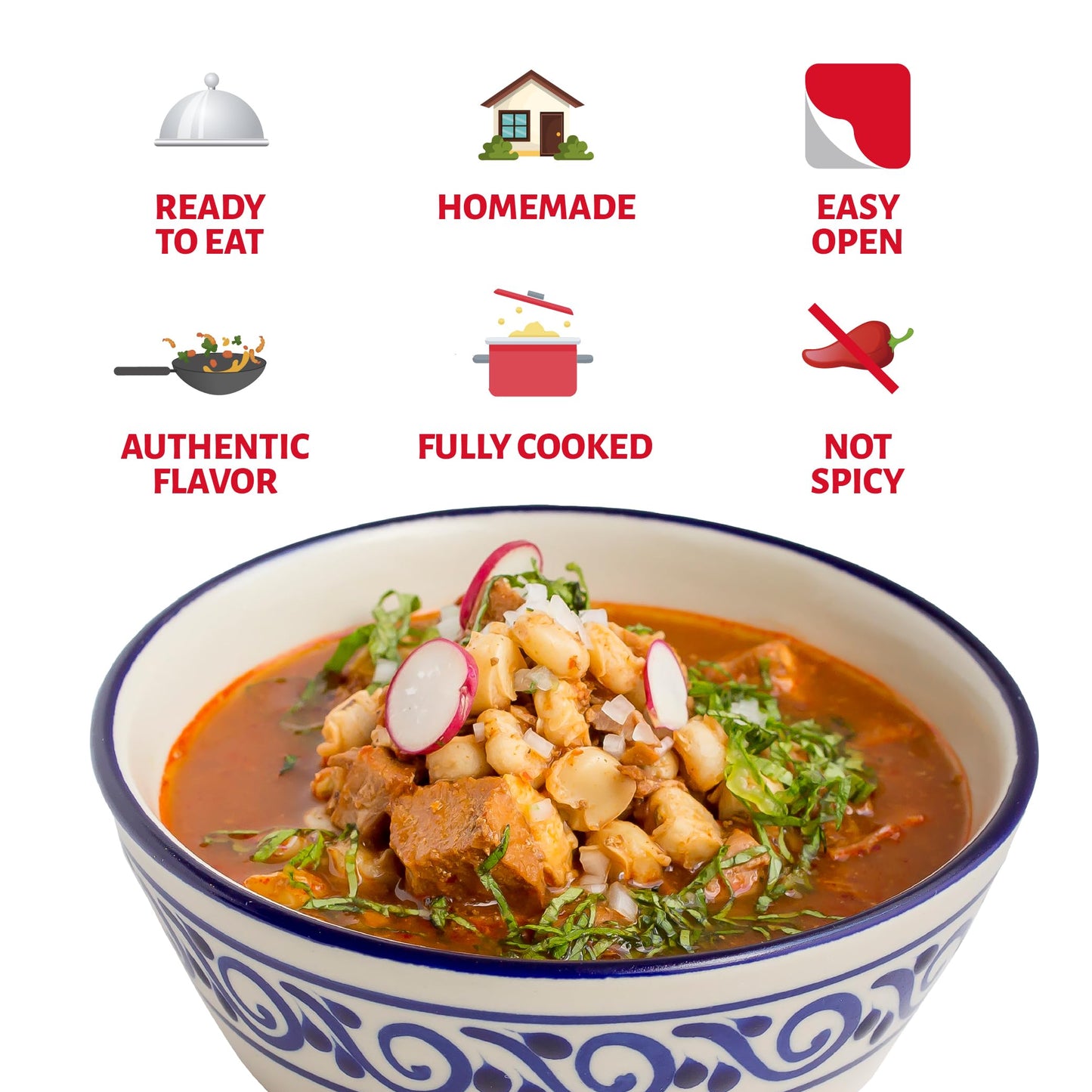 Chata Authentic Pozole Soup with Pork and Hominy Corn, 25 oz, Pack of 3