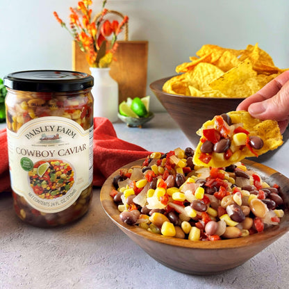 Paisley Farm Cowboy Caviar 2-Pack – Ready-to-Serve Bean & Corn Medley – Gluten-Free Southwestern Side Dish or Dip – 24 oz Jars