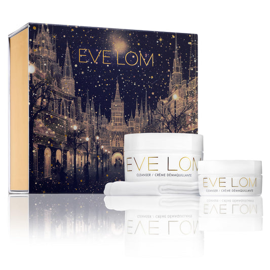 EVE LOM Forever Icon Holiday Set – Cleanser Duo & Muslin Cloth in Limited-Edition Case