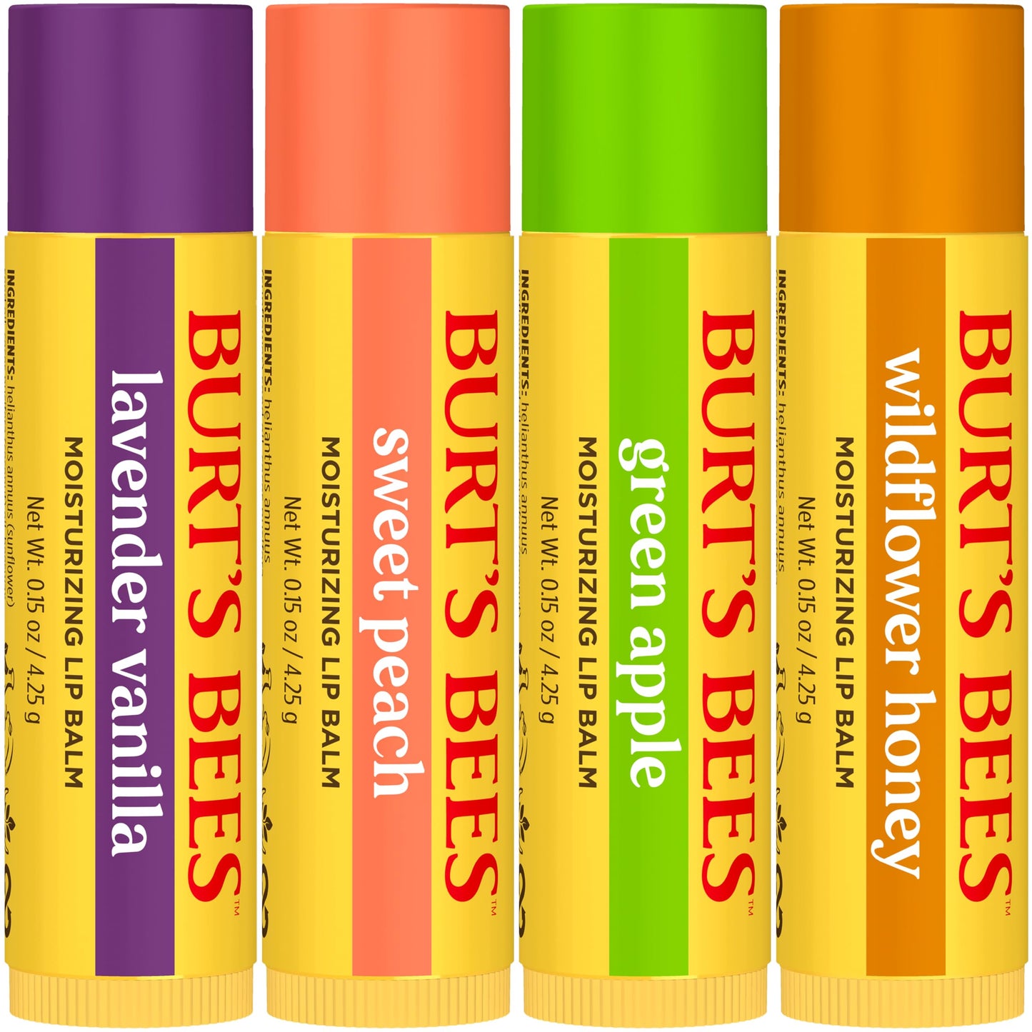 Burt's Bees Easter Basket Stuffers, All Weather SPF 15 Lip Balm, Water-Resistant Lip Moisturizer, Tint-Free, Natural Conditioning Treatment, 2 Tubes, 0.15 oz.