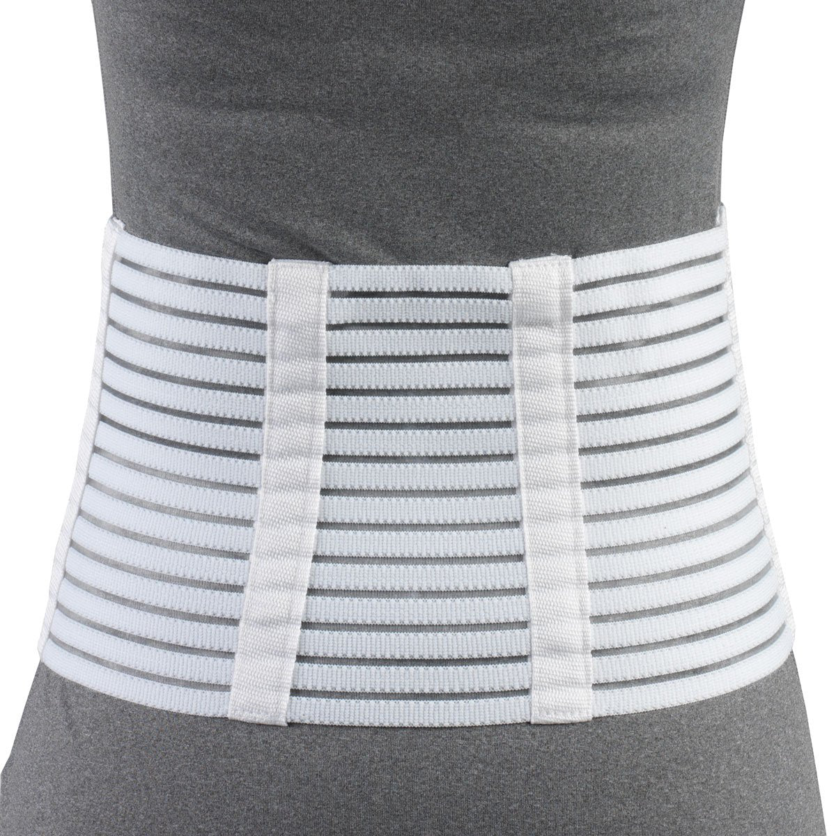 OTC Lumbosacral Support, 7-inch Lower Back, Lightweight Compression, Elastic, White, Large