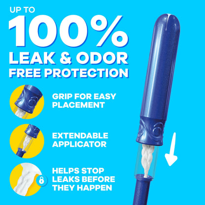 Tampax Compact Pearl Tampons, with LeakGuard Braid & Extendable Applicator, Super Absorbency, Compact Extendable Applicator, Unscented, 16 Count (Packaging May Vary)