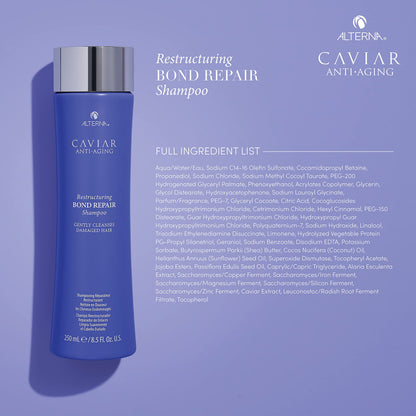 Alterna CAVIAR Anti-Aging Restructuring Bond Repair Shampoo | For Brittle, Damaged and Split Ends | Repairs, Strengthens & Protects Damaged Hair | Sulfate Free