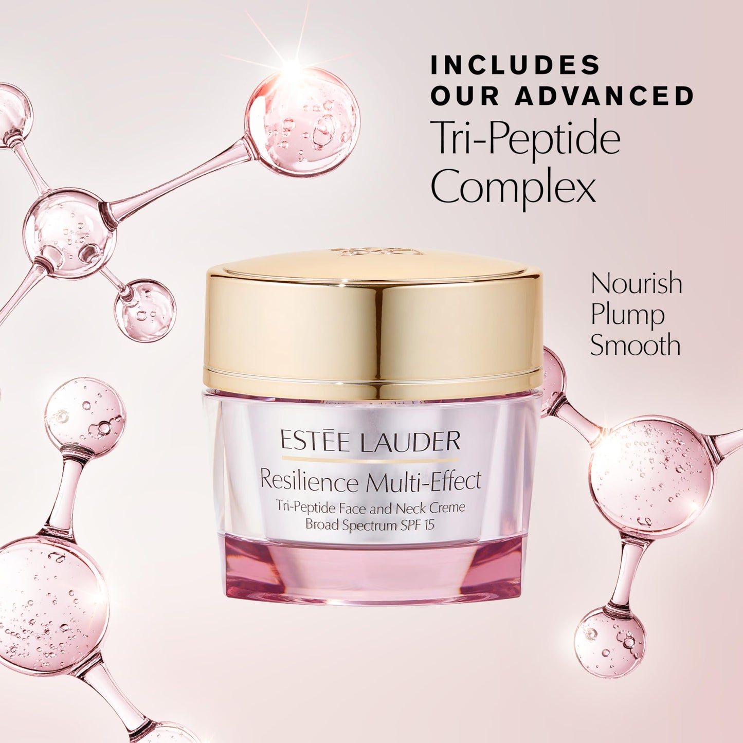 Estée Lauder Resilience Multi-Effect Tri-Peptide Face and Neck Cream Moisturizer SPF 15 | Plumping & Anti-Aging