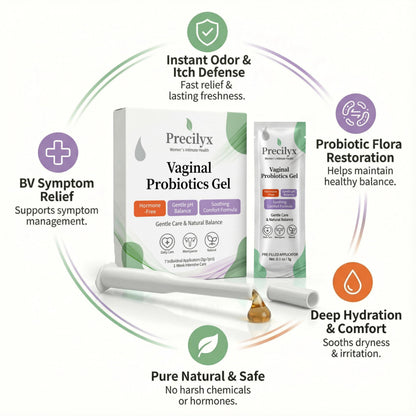 Vaginal Probiotics Intimate Care Gel for Women with Boric Acid Odor Control,Itch Relief & pH Balance Hormone-Free | BV & Yeast Infection Care | Dryness Moisturizer,7 Pre-Filled Applicators
