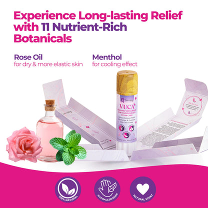 Vulva Balm (Rose & Menthol, 0.5oz) – On-the-Go Organic Vaginal Moisturizer Cream with 11 Botanicals – Natural, All-in-One Vaginal Itch Cream for Sensitive Skin – Soothes Redness, Dryness & Irritation