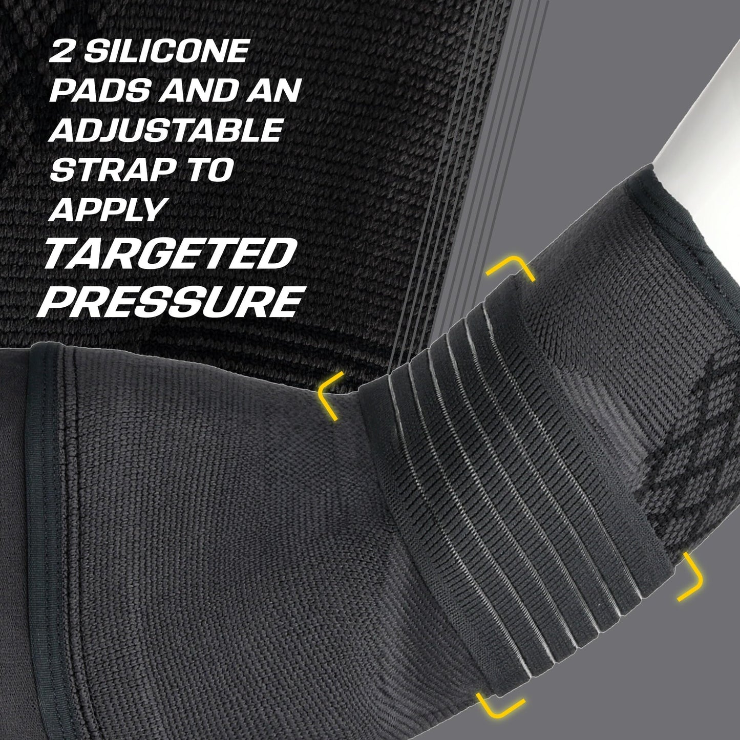 FUTURO™ Premium Compression Elbow Sleeve, with Wrap-Around Strap and Two Gel Pressure Pads, for Mild Tendonitis, Golfer’s Elbow, Tennis Elbow, Swelling, Sprains, and Strains, Large/XLarge
