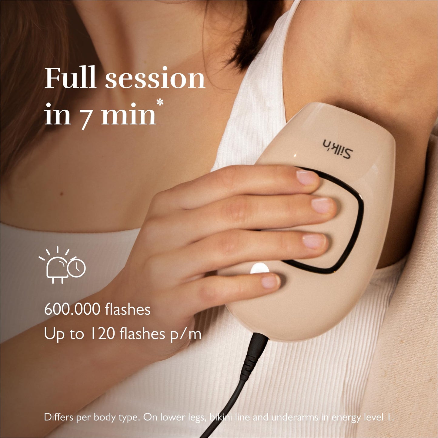 Silk'n Infinity Fast Compact IPL Laser Hair Removal Device for Women and Men, Painless Permanent Hair Reduction at Home for Face and Body, Automatic Skin Color Sensor, Ultra Fast, Travel Case Included