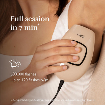 Silk'n Infinity Fast Compact IPL Laser Hair Removal Device for Women and Men, Painless Permanent Hair Reduction at Home for Face and Body, Automatic Skin Color Sensor, Ultra Fast, Travel Case Included