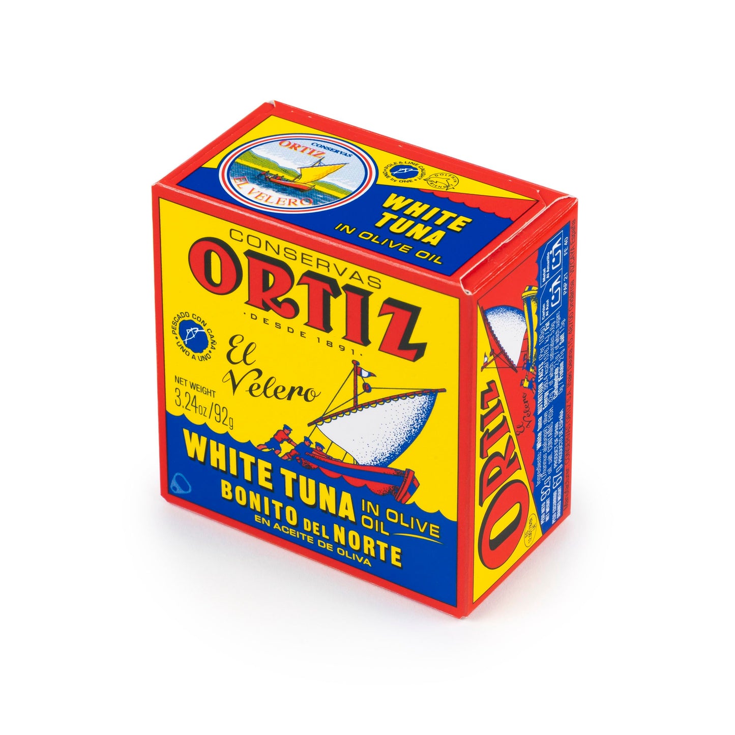 Ortiz White Tuna in Olive Oil, Fresh Tender Slices, Spanish Wild Caught Tuna, High in Protein and Omega 3 Fats, Excellent in Salad, Pasta or Sandwiches - No Need to Add Mayo, 3.24oz Can (Pack of 10)