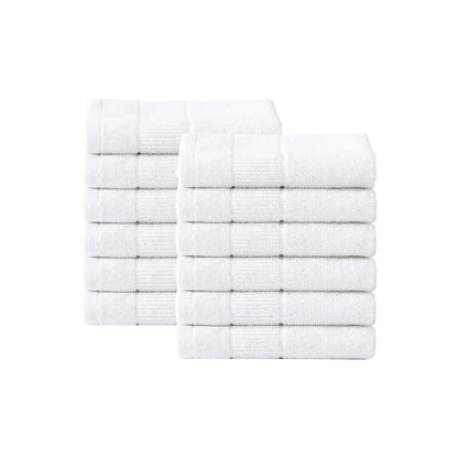 Tommy Bahama - Washcloths, Soft & Absorbent Cotton Towels, Fade Resistant, Oeko-Tex Certified (Island Retreat White, 12 Piece)