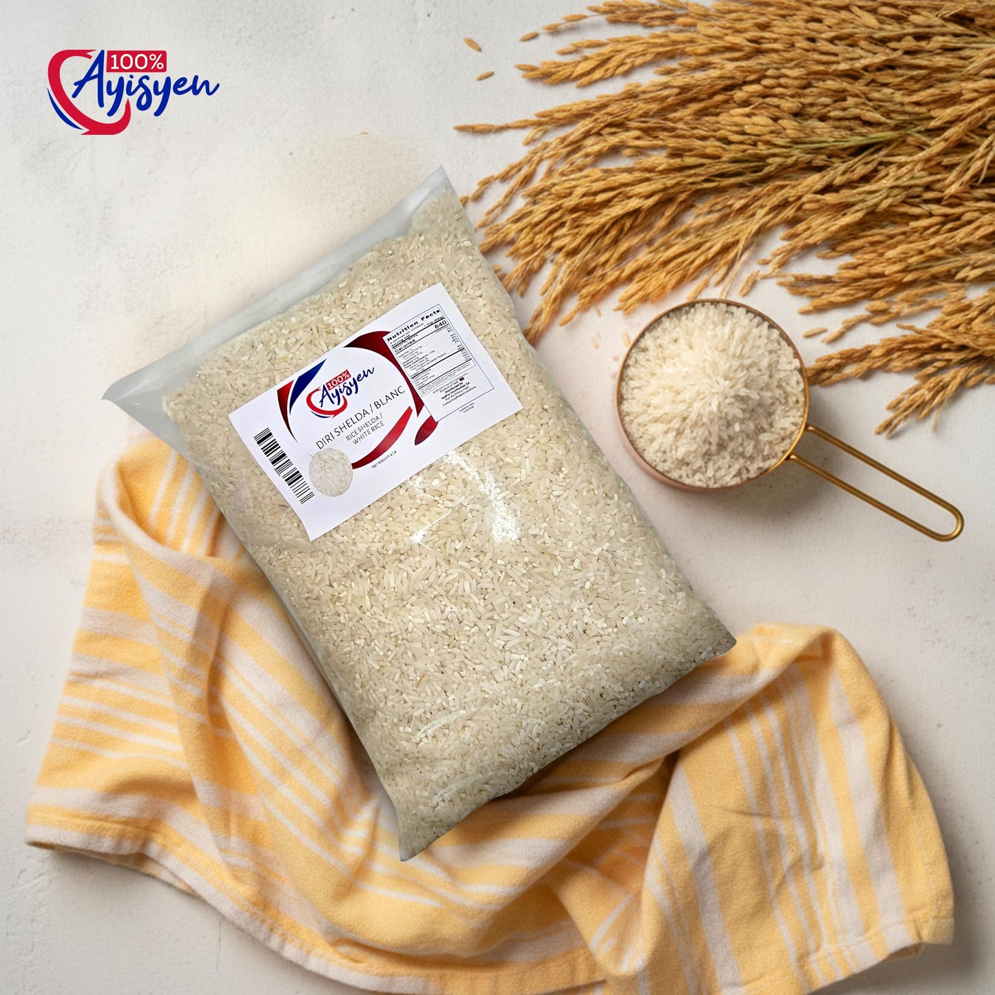 Riz Shelda - Diri Shelda- Rice Blancs- Directly from Haiti - 100% Ayisyen
