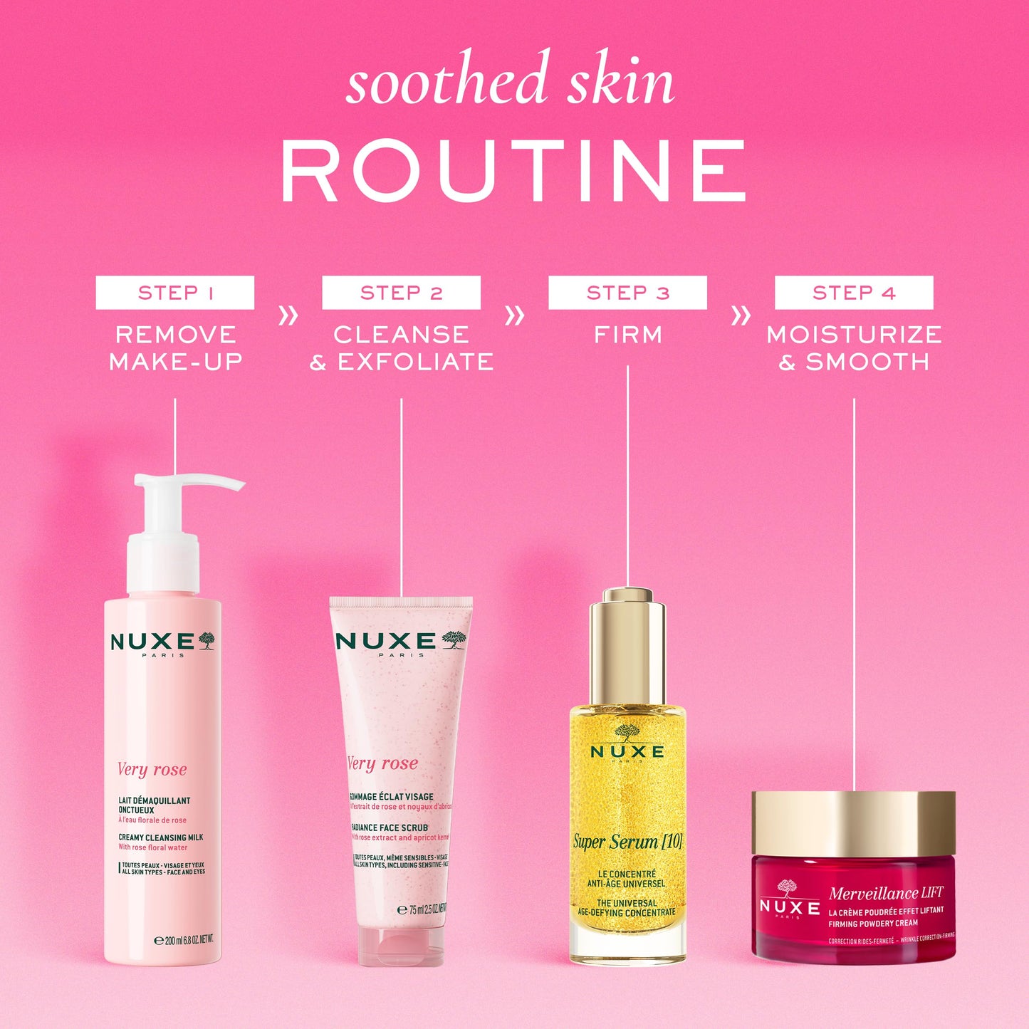 NUXE Very Rose Radiance Face Scrub with Floral Water. Gentle Exfoliating Care that Cleans Deeply for Soft, Smooth, Hydrated Skin. Suitable for Sensitive Skin, 2.5 Fl Oz