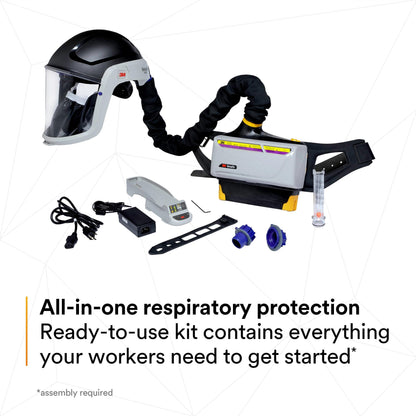 3M PAPR Respirator, Versaflo Powered Air Purifying Respirator Heavy Industry Kit, TR-800-HIK, Intrinsically Safe, NIOSH, Ready to Use All-in-One Respiratory Protection for Particulate, Gas and Vapor
