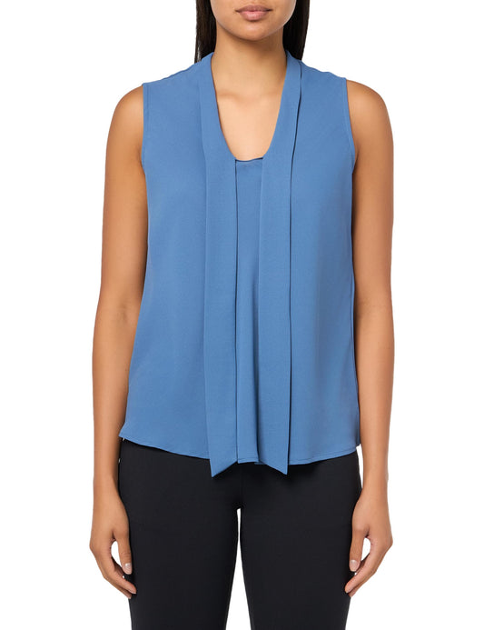 Kasper Women's Slvlss Tie Front Blouse