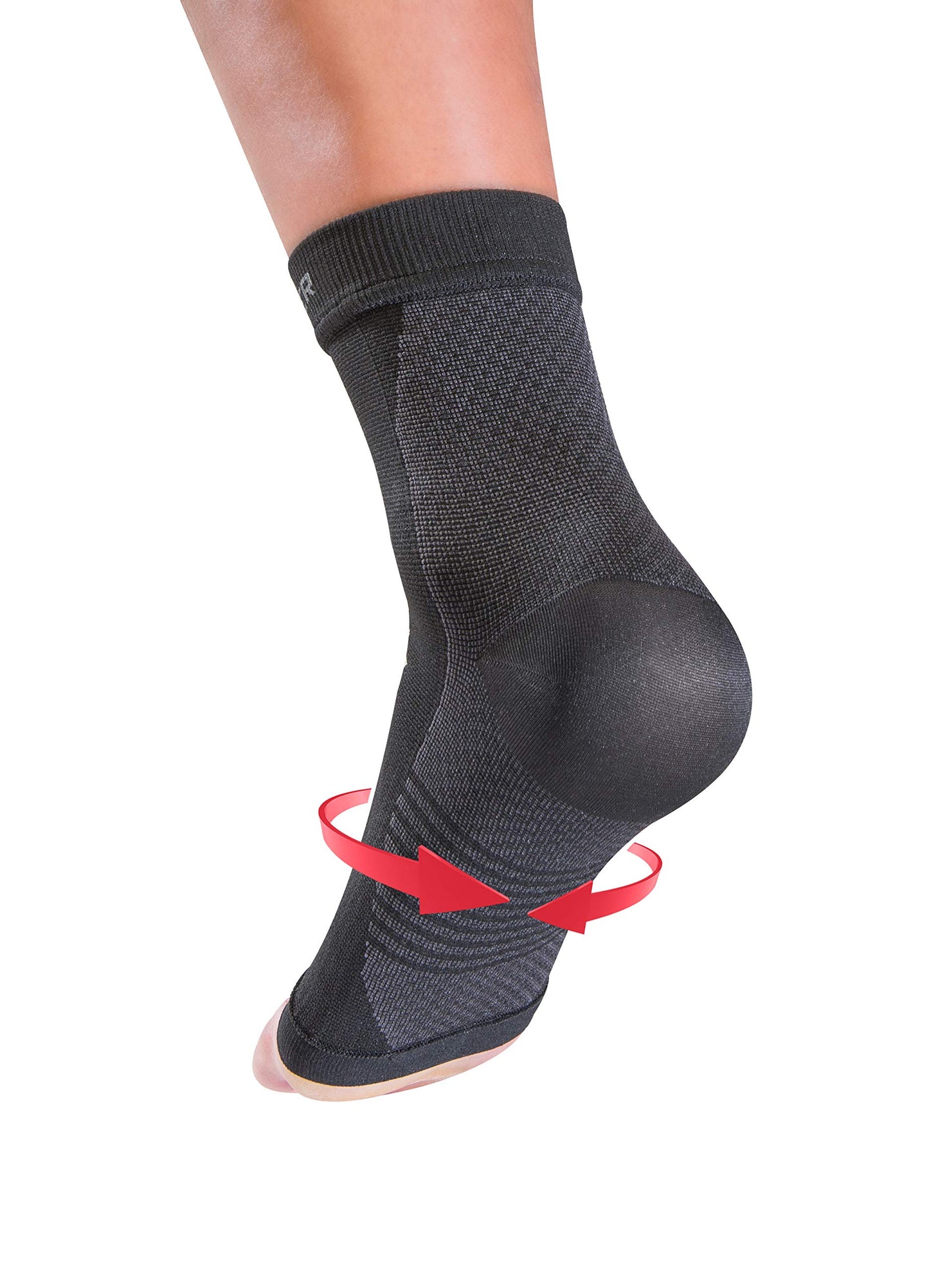 Mueller Sports Medicine OmniForce Plantar Fascia Sock for Men and Women, Foot Pain Relief Support, Ideal for Compression Around Heel, Arch, & Ankle, Fits Right or Left, Black