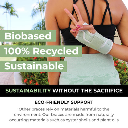 Wrist Splint- Sustainable, Biobased Wrist Support Brace- One Size, Fits Left or Right Wrist