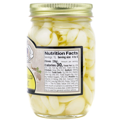 Amish Wedding All-Natural Sweet Pickled Garlic 15 Ounces (2 Jars)