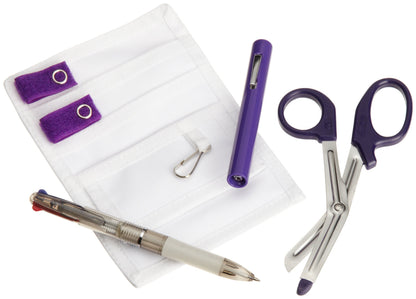 ADC Pocket Pal III Medical Accessories Nurse Kit, Includes MiniMedicut Shears, Adlite Plus Disposable Penlight, and 3-Color Pen, Purple