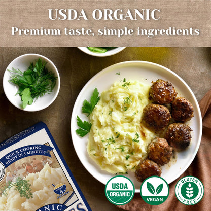 Edward & Sons Organic Homestyle Mashed Potatoes - Instant Mashed Potatoes, Instant Potatoes, Organic Potato Flakes, Vegan - 3.5 Oz (Pack of 1)