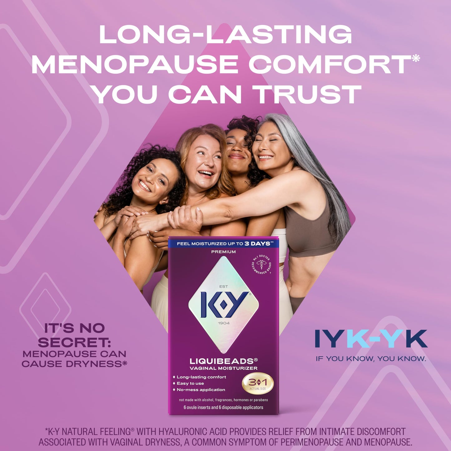 K-Y Liquibeads Silicone-Based Formula 6 Bead Inserts and 6 Applicators Vaginal Moisturizer & Lube for More Comfortable Sex For Men, Women and Couples (3 Pack)