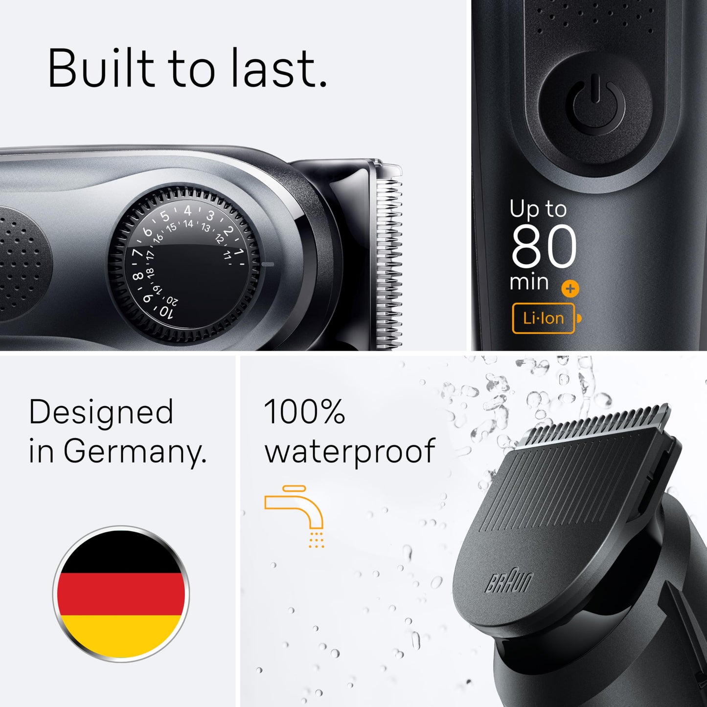 Braun All-in-One Style Kit Series 5 5471, 8-in-1 Trimmer for Men with Beard Trimmer, Body Trimmer for Manscaping, Hair Clippers & More, Ultra-Sharp Blade, 40 Length Settings, Waterproof