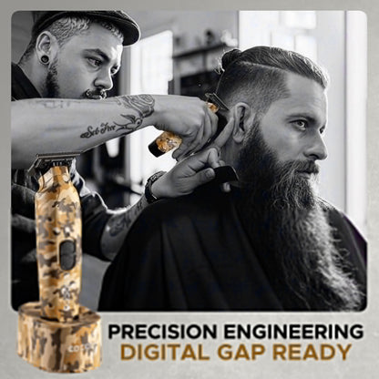 Cocco Hyper Veloce Pro Trimmer, Digital Gap Graphene Blade Edger, High-Torque Brushless BLDC Motor, Cordless, All-Metal Design, Lithium-Ion Battery, Charging Base Included (Camo)
