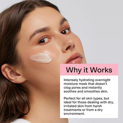 CLEARSTEM HYDRABERRY Hydrating Face Mask for Women - Night Mask for Sleeping for Women with Ceramides, Arnica & Magnesium PCA - Overnight Mask for Evening Hydration to Nourish & Protect Skin Barrier