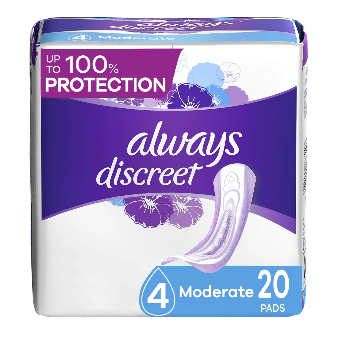 Always Discreet Pad Mod Reg 20, 1 Count
