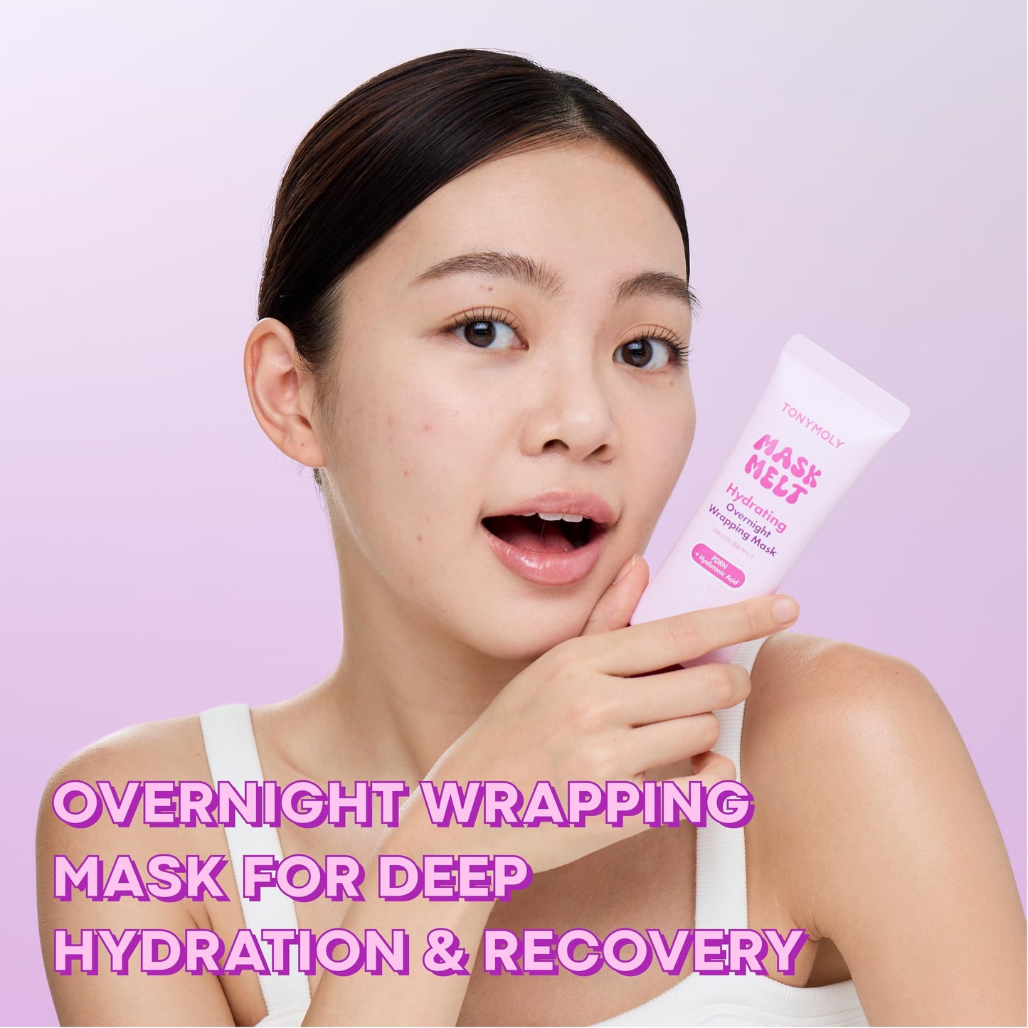 TONYMOLY Mask Melt PDRN + Hyaluronic Acid Wrapping Mask, Overnight Hydrating Face Mask with Second-Skin Technology for Firmness, Elasticity & Radiance, Deep Moisture Treatment, 2.7 fl oz