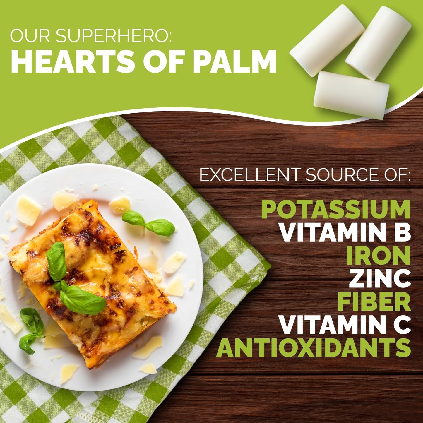 Palmini Lasagna Sheets | Low-Carb, Low-Calorie Hearts of Palm Lasagna Sheet | Keto, Gluten Free, Vegan, Non-GMO | As seen on Shark Tank |(12 Ounce - Pack of 3)