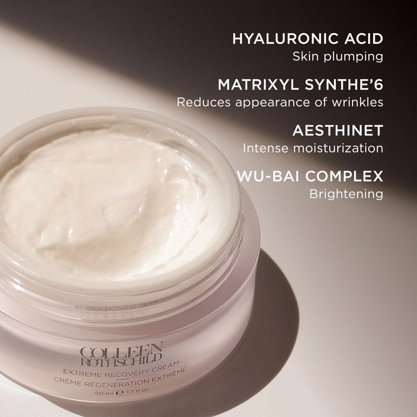 COLLEEN ROTHSCHILD Extreme Recovery Cream | Intensive Care for Dehydrated Skin | Maximum Moisture | Strengthens Barrier | Fights Wrinkles | Evens Skin Tone & Texture | All Skin Types (1.7 oz)