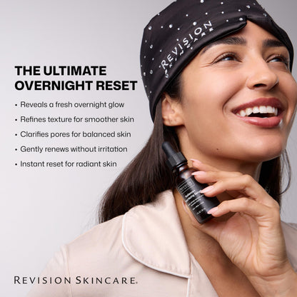 Revison Skincare Radiance+ Resurfacing Serum, Overnight AHA+BHA+PHA Exfoliating Serum with Glycolic Acid & Salicylic Acid | Smooths Uneven Texture, Clears Pores & Brightens Dull Skin