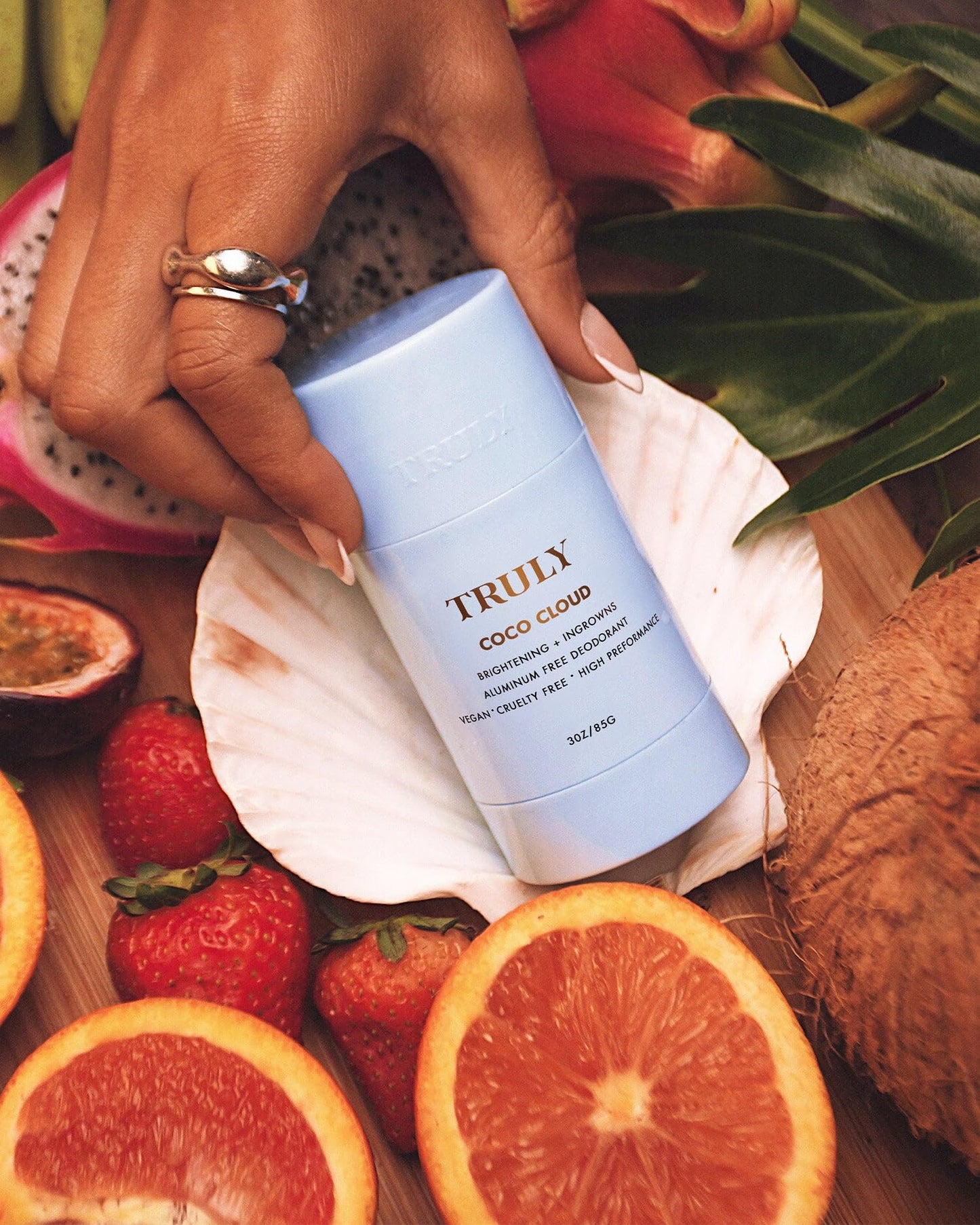 Truly Beauty Coco Cloud Deodorant | Targets Body Odor, Ingrown Hairs & Discoloration | Gentle, Aluminum-Free Deodorant | Made with Coconut oil & Mandelic Acid | Coconut & Vanilla Scent | (3 Oz)