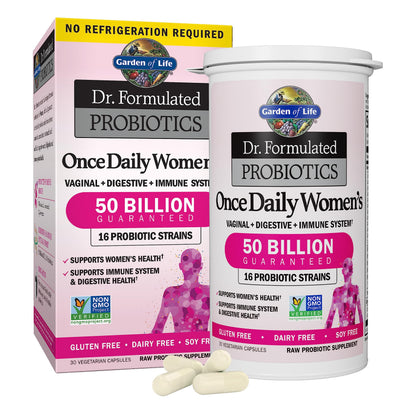 Garden of Life Dr. Formulated Probiotics for Women, 50 Billion CFU & Summer's Eve Fragrance Free Gentle Daily Feminine Body Wash Bundle