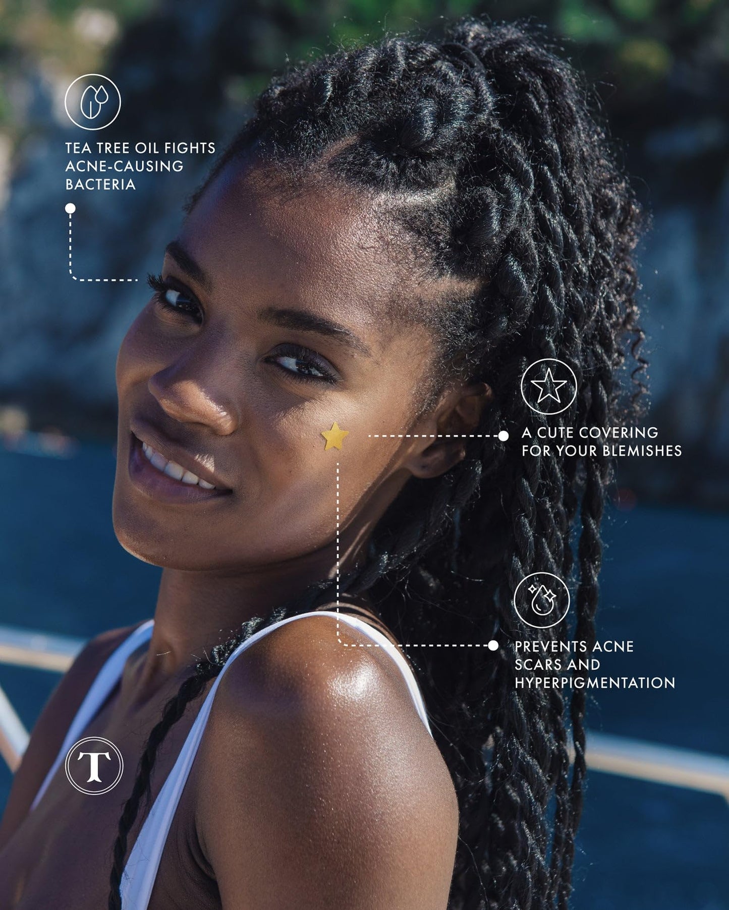 Truly Beauty Our Stars Blemish Patches | Star-Shaped Hydrocolloid Acne Stickers with Tea Tree & Glycolic Acid | Extracts Impurities & Fights Breakouts | Cute Spot Covers (36 Ct)