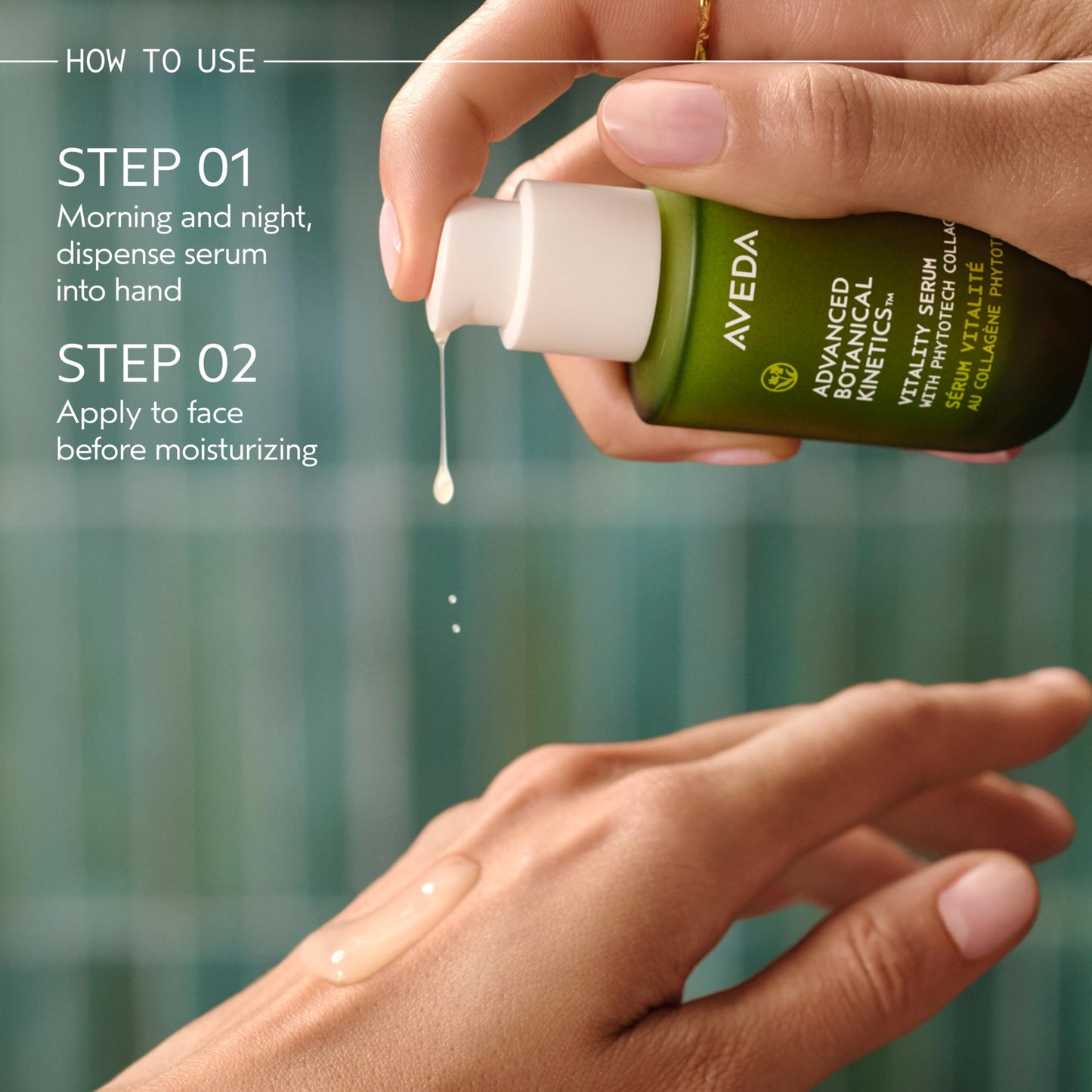 Aveda Advanced Botanical Kinetics Vitality Serum | Reduces the look of fine lines and wrinkles | Vegan | Full Size | 1 Fl Oz