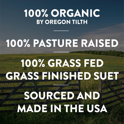 Fatworks Organic Grass-Fed Beef Tallow, Certified Organic Non-Gmo Pasture-Raised Beef Tallow, sourced from several small family ranchers, KETO friendly, exclusive to Fatworks, 14 oz.