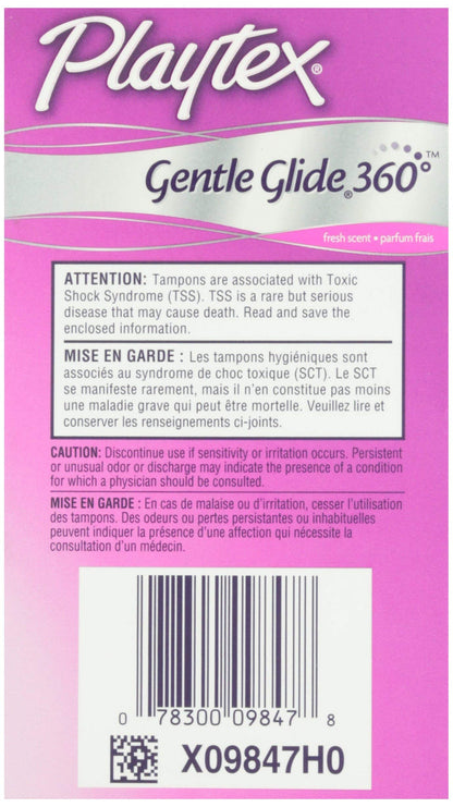 Playtex Tampons with Comfortable Plastic Applicator, Super Absorbency, Deodorant, 36 Count
