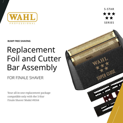 Wahl Professional 5 Star Finale Replacement Foil & Cutter Bar Assembly, Super Close, Gold Foil