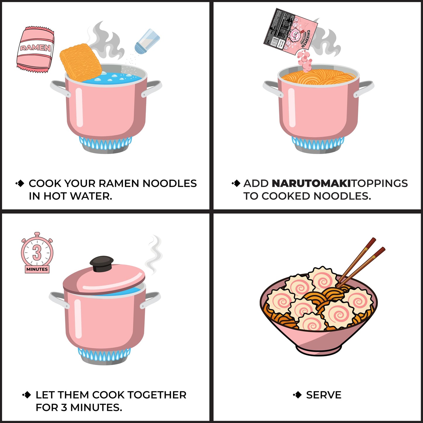 CHIRAMEN Dried Narutomaki Fish Cake Ramen Toppings – Classic Japanese Fish Cake Slices with Pink Swirl – Instant Noodle Topping for Ramen Bowls, Cup Noodles, Udon & Soup Garnish