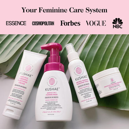 Kushae Protective Feminine Skin Balm, Refreshing & Soothing Vulva Moisturizer for Feminine Dryness, Menopausal Dryness, Fragrance-Free Vulva Care Products, 2.1 oz
