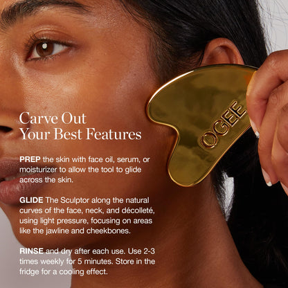 Ogee Sculptor Gua Sha Facial Tools - Zamac Gua Sha Stone Facial Massager