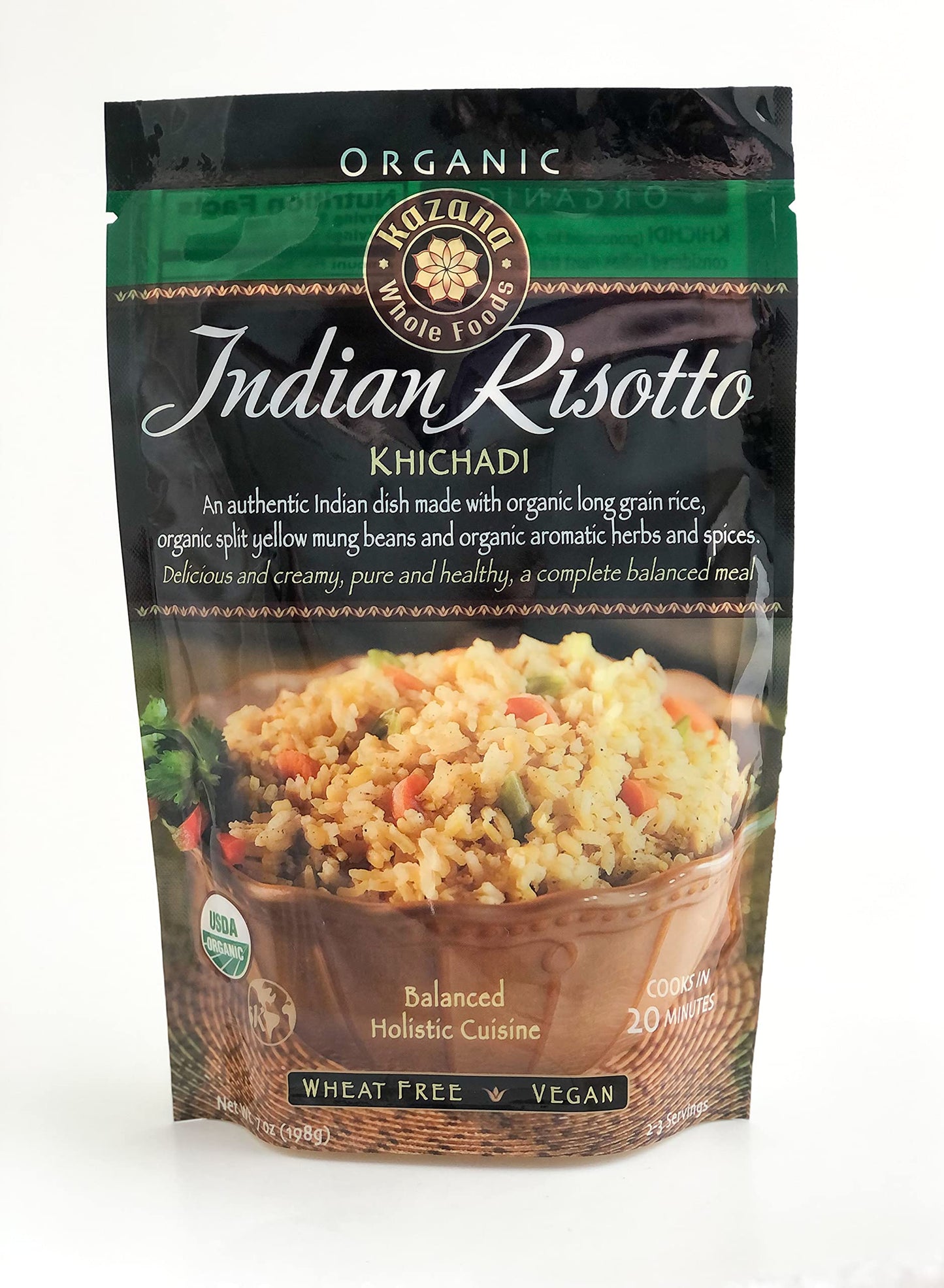 Kazana Indian Risotto/Khichadi/Kitchari, USDA Certifiied Organic, Wheat free, Vegeterain, easy to cook